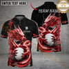 Maxcorners Golf Golden Dragon Aura Personalized Name, Team Name 3D Shirt (6 Colors)