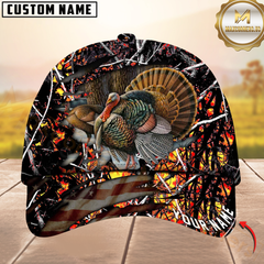 Maxcorners Hunting Turkey Camouflage Multicolor Personalized Name 3D Cap