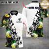 Maxcorners Golf Funny Ball Tropical Leaf Multicolor Customized Name, Team Name 3D Shirts