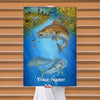 Maxcorners Redfish Fishing Underwater Predator Illustration Personalized Name 3D Poster