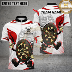 Maxcorners Darts Cartoon Angry Dartboard Multicolor Customized Name, Team Name 3D Shirts