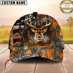 Maxcorners Rustic Buck Hunter Personalized Hat 3D Printed Multicolor