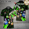 Maxcorners 8 Ball Billiard Design Multicolor Customized Name, Team Name 3D Shirts