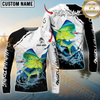 Maxcorners Fishing Water Flow Custom Name & Team Name 3D Shirts