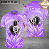 Maxcorners Billiard 8 Ball Ice Frozen Magic Personalized Name Shirt (4 Colors)