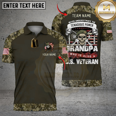 Maxcorners Billiard Never Underestimate a Grandpa Who Is Also a U.S. Veteran Multicolor Customized Name, Team Name 3D Shirts