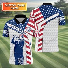 Maxcorners Funny Trump Golf Of America Custom Polos For Men, Mens Golf Gift, Golfing Apparel, Mens Polo Shirts LM2406