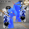 Maxcorners Double Faced Bowling Jersey Multicolor Option Customized Name, Team Name 3D Polo Shirt