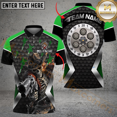 Maxcorners Darts Skull Cowboy Multicolor Customized Name, Team Name 3D Shirts