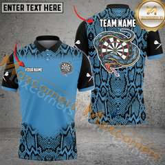 Maxcorners Darts Snake Mutilcolor Options Personalized Name, Team Name 3D Polo Shirt