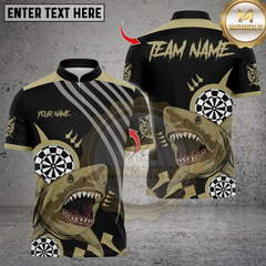 Maxcorners Darts Funny Shark Dartboard Design Multicolor Customized Name, Team Name 3D Shirts