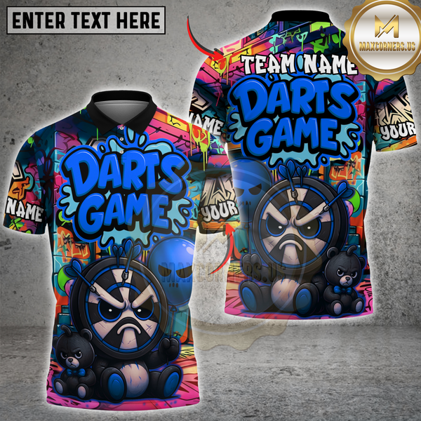 Maxcorners Darts Street Graffiti Multicolor Customized Name, Team Name 3D Shirts 2