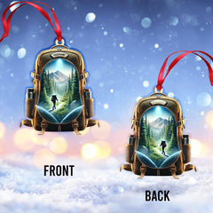 Maxcorners Custom Name Hiking Christmas Ornament, Christmas Gift for Hiking Lover 2D Flat LM2111