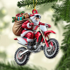 Maxcorners Custom Name Motocross Ornament, Motocross Lover Christmas Gifts 2D Flat LM2211
