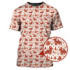 Maxcorners Christmas Golf Shirt, Dachshund Golf Shirt For Men, Pattern Golf Shirt, Toile De Jouy Shirt For Golfer