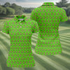 Maxcorners Green St Patrick's Day Funny Adult Shamrock Golf Shirt, Women's Golf Tops, Ladies Golf Polos
