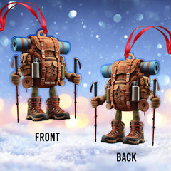 Maxcorners Custom Name Hiking Ornament, Hiking Lover Christmas Decoration 2D Flat LM2111