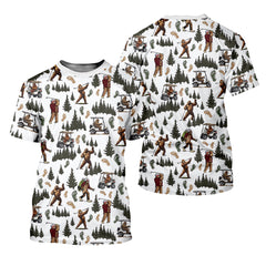 Maxcorners Bigfoot Sasquatch Men's Golf Polo Shirt, Funny Golf Shirt, Men Golf Gifts