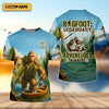 Maxcorners Bigfoot Legendary Adventures Await Bass Fishing Shirt, Funny Fishing Shirt, Presents For Fishermen