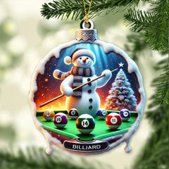 Maxcorners Custom Name Billiard Ornament, Billiard Lover Christmas Gift 2D Flat LM2111