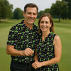 Maxcorners Three Leaf Clover Golf And Beer St Patrick's Day Black Golf Shirt, Fun Golf Shirts For Men, Polo Shirts For Men