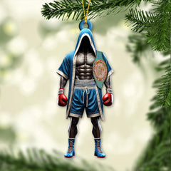 Maxcorners Custom Name Boxing Ornament, Christmas Gift for Boxing Lovers 2D Flat LM2211
