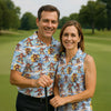 Maxcorners Surfing Bigfoot Hawaiian Golf Shirt, Womens Golf Tops, Golf Polo For Women LM1507