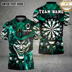Maxcorners Dark Joker Card Dartboard Multioptions Personalized Name, Team Name Unisex 3D Shirt (4 Colors)