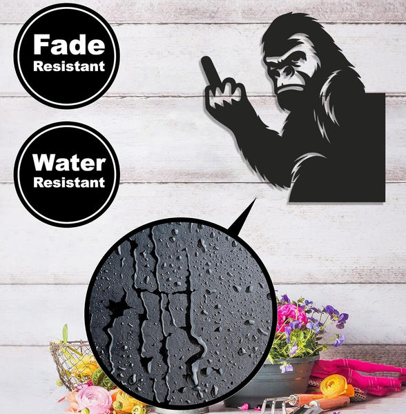 Maxcorners Funny Bigfoot Metal Sign WITH LED/WITHOUT LED - Hilarious Bigfoot Yard Decor, Rustic Outdoor Gag Gift for Man Cave LM0110