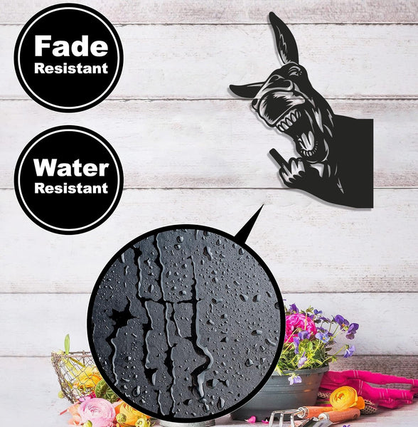 Maxcorners Funny Donkey Metal Sign WITH LED/WITHOUT LED - Hilarious Farm Yard Decor, Gag Gift for Ranch Owners & Outdoor Spaces LM0110