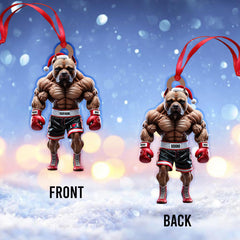 Maxcorners Custom Name Boxing Ornament, Christmas Gift for Boxing Lover 2D Flat LM2111