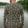 Maxcorners Camo Fishing Shirt for Men, Long Sleeve UPF Performance Fishing Shirt, Outdoor Angler Shirt