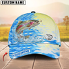 Maxcorners Fishing Blue Lake Pattern Personalized Cap (13 Breeds)