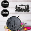 Maxcorners Personalized Bear Family Metal Sign WITH LED/WITHOUT LED - Mountain Cabin Name Sign, Rustic Wildlife Wall Art for Lodge & Outdoor Decor LM0110