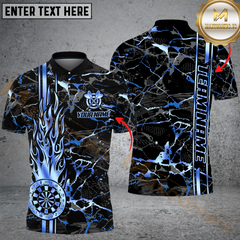 Maxcorners Darts Flame Golden Multicolor Options Personalized Name, Team Name 3D Shirt