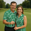 Maxcorners Golf Items Seamless Pattern St. Patrick’s Day Shamrock Golf Shirt, Polo Shirts For Men, Golf Shirts For Men