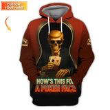 Skull Poker Face Custom Shirt – Trump ACE Card Design – Gift for Poker Players