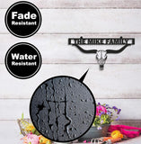 Maxcorners Personalized Metal Ranch Sign WITH LED/WITHOUT LED – Western Longhorn Skull Cowboy Decor LM0110