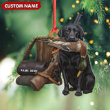 Maxcorners Personalized Duck Hunting Dog Ornament – Personalized Acrylic Christmas Decor for Hunters LM0411