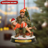 Maxcorners Personalized Funny Hunter Couple Christmas Acrylic Ornament – Custom Name Christmas Gift for Him or Her LM0411