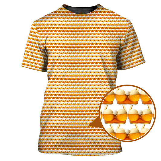 Maxcorners Funny Pattern Golf Shirt, Golf And Beer Shirt For Golfer, Golf Gift For Men
