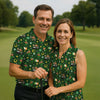 Maxcorners St Patrick's Day Leprechaun Golf Pose Irish Flags Shamrock Golf Shirt, Golf Tops For Men, Golf Shirts For Men