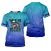 Maxcorners Weekend Hooker Blue Purple Fishing UPF Shirts, Long Sleeve Sun Shirt, Gift For Fisherman