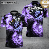 Maxcorners Grim Reaper Dartboard  Flames Multioptions Personalized Name, Team Name Unisex 3D Shirt (4 Colors)