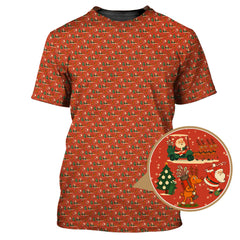 Maxcorners Christmas Golf Shirt, Funny Pattern Golf Shirt, Xmas Golf Shirt For Men