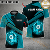 Maxcorners Billiard Galaxy Blue Team Jersey Personalized Name, Team Name 3D Polo Shirt (4 Colors)