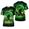 Maxcorners Bassquatch Green Neon Bigfoot Fishing Shirt, SPF Shirt For Men, Gift For Fisherman, Bass Fishing