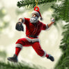 Maxcorners Custom Name Baseball Santa Ornament, Baseball Lover Christmas Gift 2D Flat LM2211