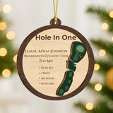 Maxcorners Hole In One Multilayer Wood Ornament, Golf Christmas Ornaments, Christmas Golf Gift, Golf Gifts For Men