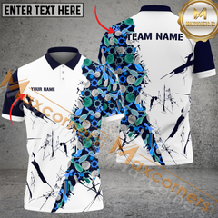 Maxcorners Happy Bowler Pattern Bowling Jersey Multicolor Option Customized Name, Team Name 3D Polo Shirt